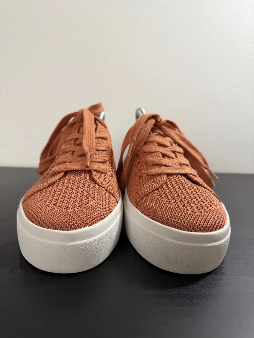 Lucky Brand Terracotta Knit Sneaker with White Trim